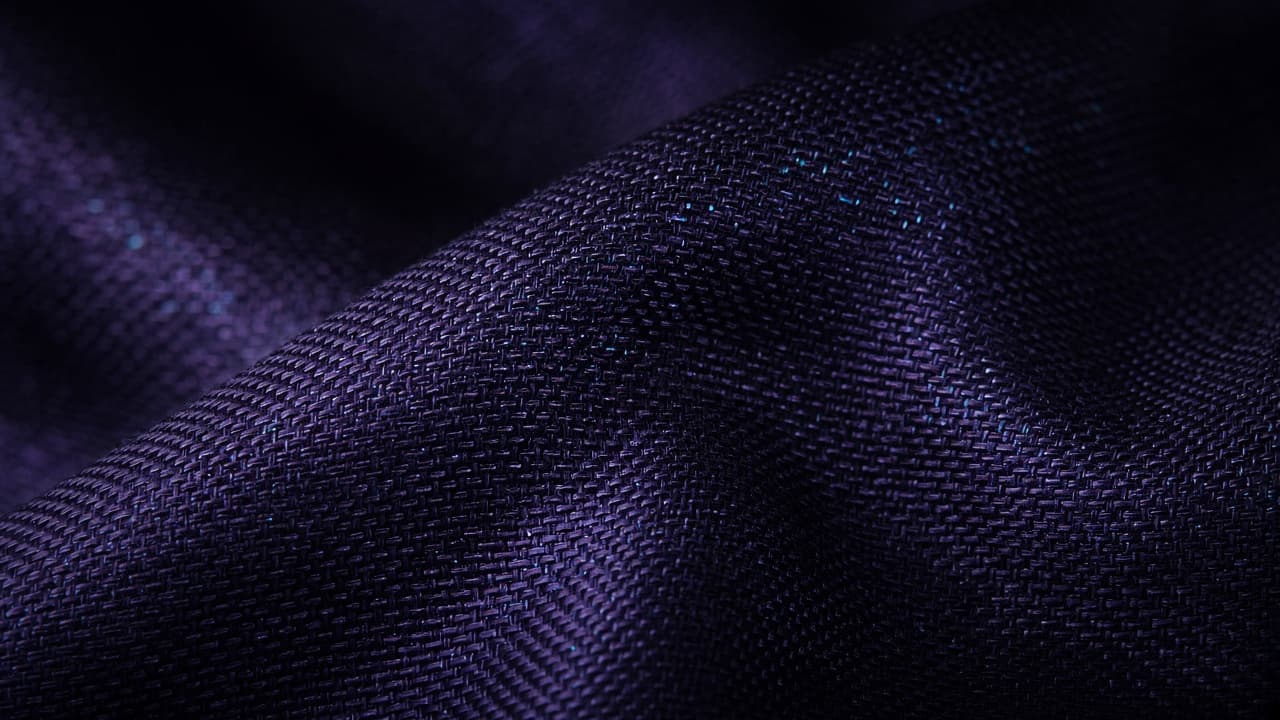 Close detail of dark silk showing a sharper weave